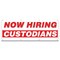 Signmission Now Hiring Custodians Banner Apply Inside Accepting Application Single Sided B-96-30226 - alternate 1